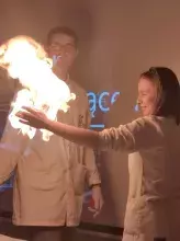 Zdjęcie z pokazów chemicznych dla dzieci z Mrowisko - Centrum Reduta