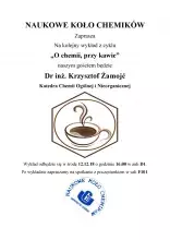 o chemii przy kawie plakat